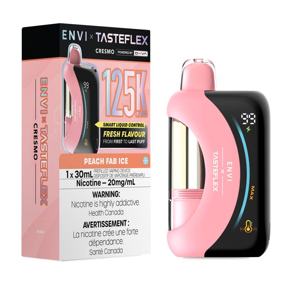 ENVI x OXVA TasteFlex 125K Disposable Vape - Peach Fab Ice